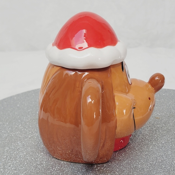 Dr Seuss The Grinch Max the Dog Figural Mug with Santa Hat Lid 16 oz New OOS - Picture 3 of 12